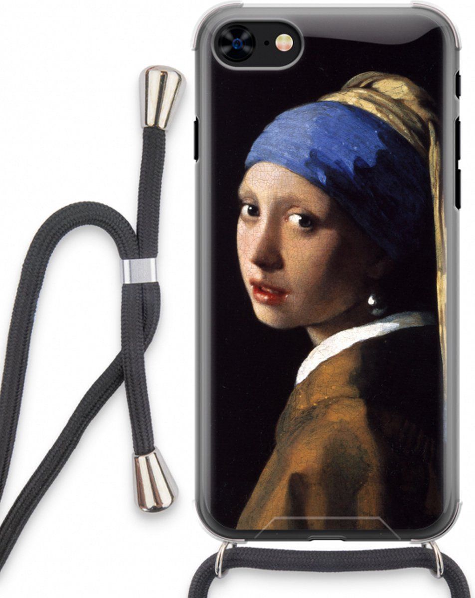 CaseCompany Case Company® - iPhone 8 hoesje met Koord - The Pearl Earring