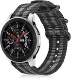 ShieldCase Samsung Galaxy Watch nylon gesp band - zwart/grijs - 41mm / 42mm