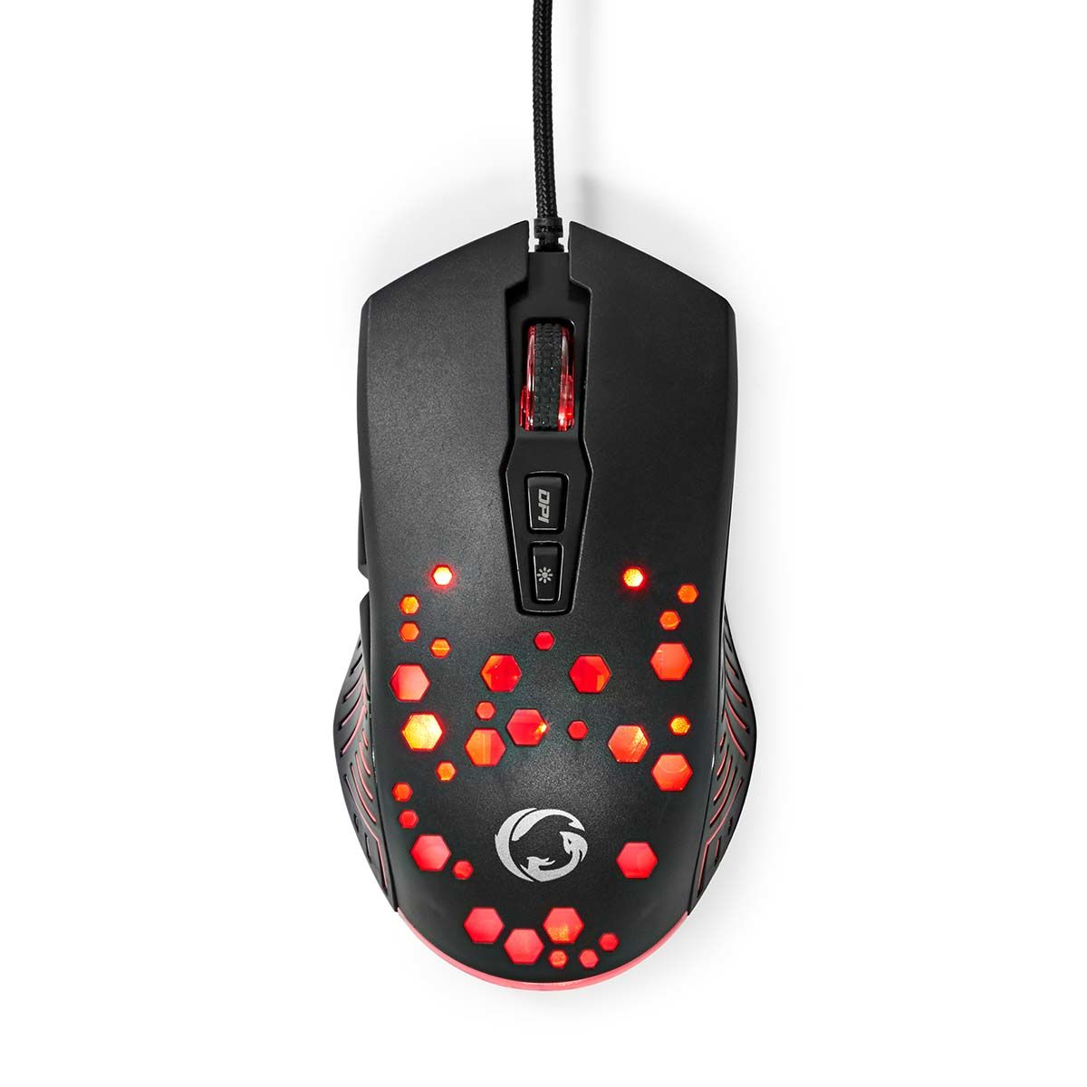 Nedis GMWD410BK Gaming Muis - USB - 7200 DPI - Rechtshandig - Zwart