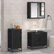 vidaXL Dressoir, zwart, eikenlook, 35,5 x 35 x 76 cm