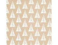 Servetten Pointed bomen servetten papier wit, 33 x 33 cm. 20u