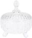 Excellent Houseware Bonbonniere met deksel - transparant deco glas - 10 x 13 cm - snoeppot - tafel model