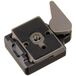 Manfrotto 323 Adattatore con Piastra a Sgancio Rapido per Fotografia, Nero/Alluminio