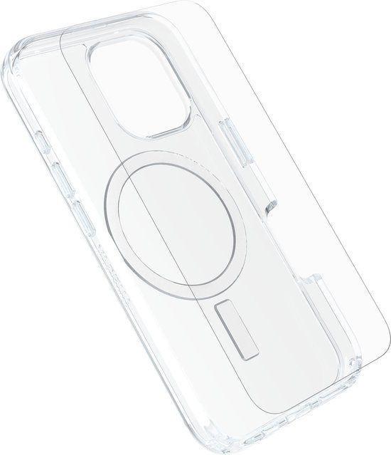 OtterBox Symmetry Series Clear voor MagSafe + Premium Glass voor Apple iPhone 16, Transparant