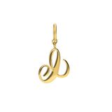 Lucardi Dames Stainless steel goldplated letterhanger - Hanger - Staal - Goudkleurig