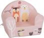 Gomoor Siège enfant animaux de la forêt - Fauteuil enfant - Banc enfant - Canapé enfant - Gris Rose
