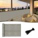 Sunny Guard 3'x10' bruin grijs balkon privacyscherm hek appartementen reling cover zware mesh voorruit voor buiten, achtertuin, terras, dek privacy