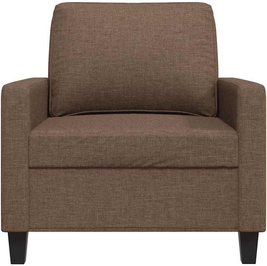 vidaXL Fauteuil 60 cm stof bruin
