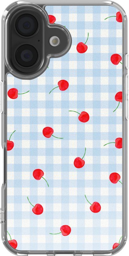 imoshion Hoesje - Geschikt voor Apple iPhone 16 - Design hoesje - Cherry Check