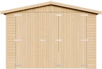 Timbela M102 - Houten garage - 18 m² - 616x324xH222 cm - Chalet met ramen