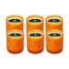 Spaas 6x Geurloze Kaars in Marrakesh glas, ±55 uur - oranje