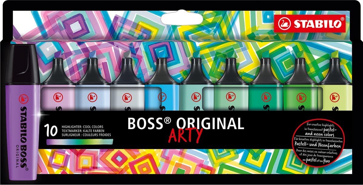 Stabilo Markeerstift boss arty cool kleuren