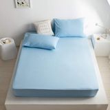 Good Nite Eenpersoons hoeslaken 25 cm extra diepe zak, zacht en ademend hoeslaken (blauw, eenpersoons)