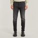G-Star 3301 Slim Herren Jeans Worn in Black Metal Restored Baumwolle/Elasthan
