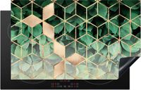 Merkloos KitchenYeah® Inductie beschermer 85x52 cm - Bladeren - Goud - Inductiebeschermer