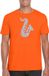 Bellatio Decorations Shoppartners Bv Zilveren saxofoon t-shirt oranje voor heren S