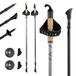 KADVA ARUKU Nordic Walking stokken in zwart, verstelbare maat 83-135 cm Twist Lock-systeem voor stabiliteit en veiligheid, trillingsreductie met antishock systeemweerstand