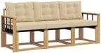 vidaXL - Banc en bois d'acacia - Blanc et Beige - 3 places