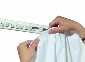 Spirella glijwielen voor surprise douchegordijnroede, 5 stuks, wit/chroom