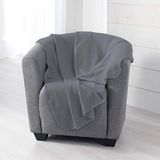 Douceur d'Intérieur Milou Plaid, polyester, antraciet, 125 x 150 cm