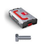 TOX L-BOXX Mini zeskantschroeven M8 + M10 assortiment DIN 933, individueel aanpasbaar, stapel- en onderling te klikken, inclusief machineschroeven M8 + M10, 90-delig, 094903205