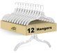 Quality Hangers 12 zware doorzichtige kristallen plastic hangers 17 inch kristallen pak hangers - 12 stuks