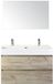 BES LED Maxx XL Badmeubelset 100 cm - Craft Oak - Wastafel Kube 2 Kraangaten met Spiegel