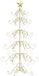 vidaXL Metalen kerstboom Goud 150 cm Poedergecoat staal