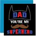 Superheld verjaardagskaarten voor papa - Super Dad - Super Hero Happy Birthday Card voor papa van zoon dochter, vader verjaardagscadeaus, 145 mm x 145 mm Vaderdag wenskaarten cadeau voor papa papa