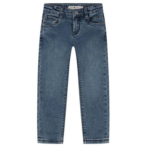 Stains&Stories regular fit straight leg jeans - mediumblauw