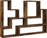 vidaXL Étagère murale 96x12x64 cm bois traité couleur chêne fumé