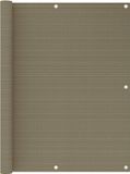 vidaXL Balkonscherm 120x600 cm HDPE taupe