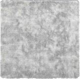 vidaXL Hoogpolig vloerkleed NAVARRA 200x200 cm polyester lichtgrijs
