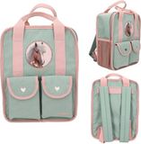 Depesche Miss Melody Rugzak ROMANTIC FIELDS Groen-Roze