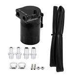 EBTOOLS Oliereservoir, 300 ml universele aluminium tankkit voor automotoren, olietankreservoir (zwart)