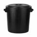 BigDean Poubelle universelle 50 litres avec couvercle Noir