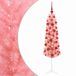 vidaXL Étroit Sapin artificiel avec Boule 150 cm 150 LED Blanc chaud