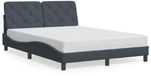 vidaXL Bedframe zonder matras 120x200 cm velours donkergrijs