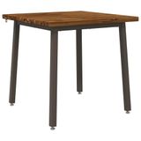 vidaXL - 60 x 55 x 75 cm Massief Acaciahout Natuurlijk en Koffie