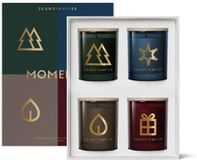 Skandinavisk Moments geurkaars 4x 65gr giftset: Skog + Jul + Stjärna + Hygge Gold special editioin - Moments