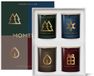 Skandinavisk Moments bougie parfumée 4x 65gr coffret cadeau : Skog + Jul + Stjärna + Hygge Gold édition spéciale - Moments