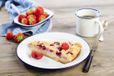APS Enamelware Bord "enamelware", ø24 x h2 cm, wit/blauw, set van 4 stuks