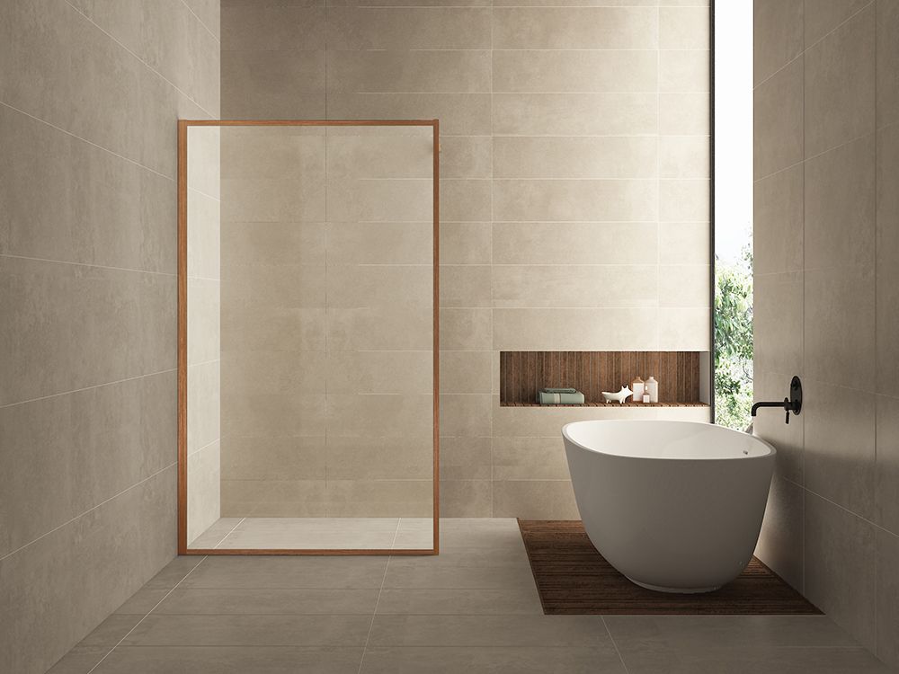 Wiesbaden Square inloopdouche - 100x200cm - Nano Helder Glas - Geborsteld Brons Koper