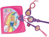 Lexibook Barbie, elektronisch geheim dagboek met licht en geluid, notitieblokje, magische sleutel, pen en medaillon, speelgoed voor meisjes kinderen, roze/paars, SD15BBY