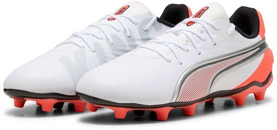 Puma King Match Fg/ag Voetbalschoenen Voor Kinderen Wit EU 34 1/2