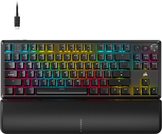 Corsair K70 CORE TKL Wireless Mechanical Gaming Keyboard - US Qwerty - RGB LED - MLX Red - Black