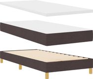 vidaXL Boxspringbed met hoofdeinde, donkerbruin, 200 x 100 cm, stof