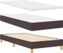 vidaXL Boxspringbed met hoofdeinde, donkerbruin, 200 x 100 cm, stof