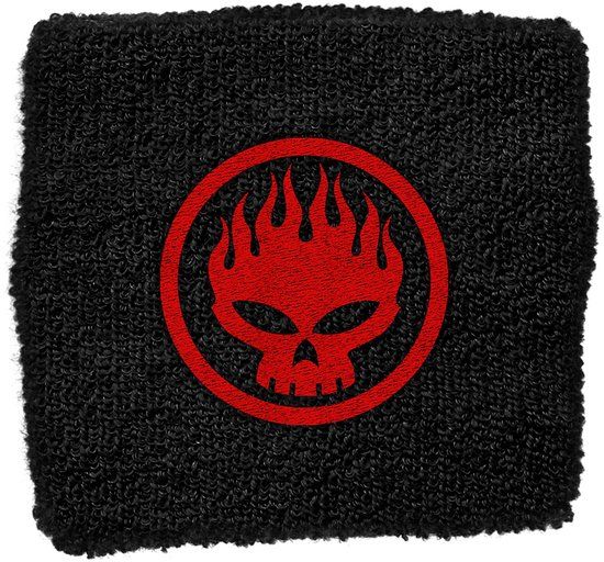 Offspring, The Skull Logo Zweetbandje Zwart Katoen