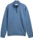 Tom Tailor Denim Troyer sweatshirt met logo-badge - Maat XS - dusty denim blue